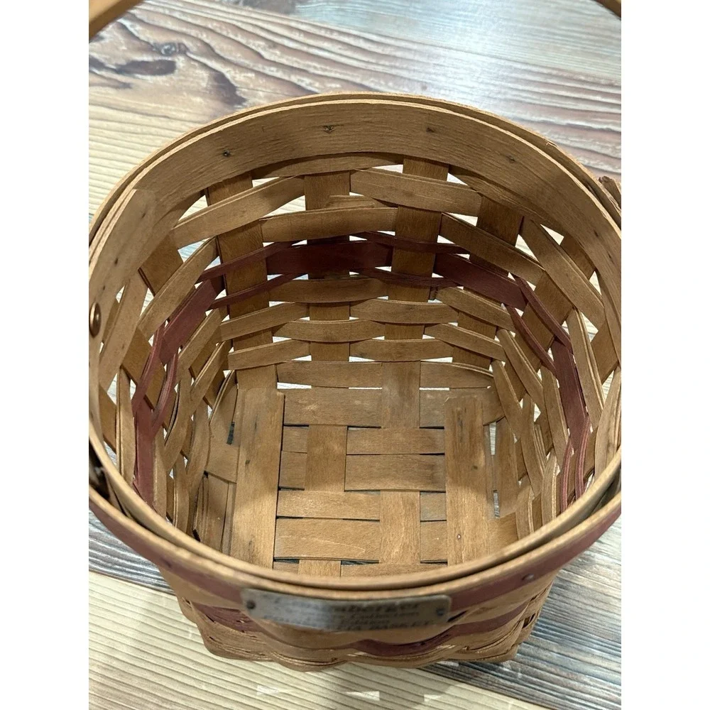 LONGABERGER CHRISTMAS COLLECTION POINSETTIA BASKET 1988 EDITION SIGNED